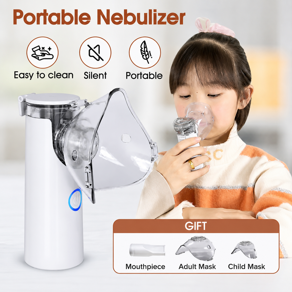 Experience fast, comfortable respiratory relief with the AeroMist Pro™ Ultra-Quiet Mesh Nebulizer. Designed with advanced